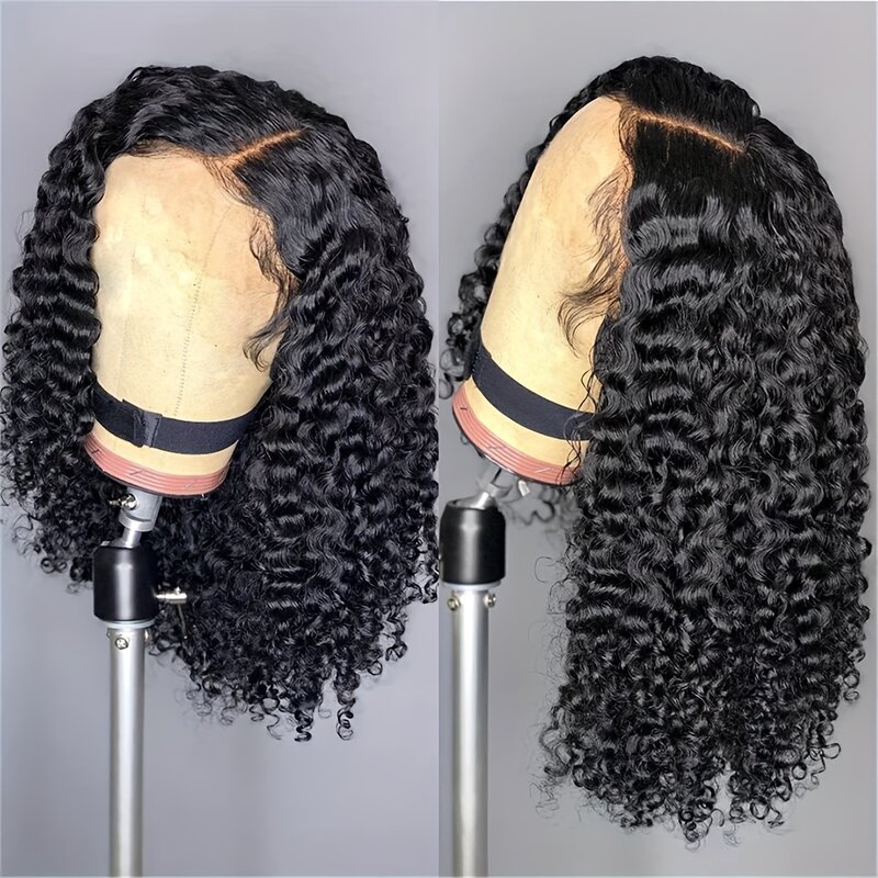 SPARK Glueless Deep Wave Short Bob Wig For Women Human Hair 4X4 HD Lace Closure Bob Brazilian Pre Plucked Short Curly Bob Wig