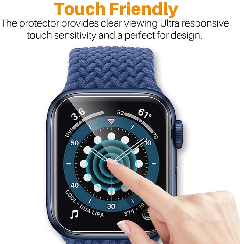 Película protectora de pantalla de hidrogel para Apple Watch, accesorios para iWatch series 7, 45mm, 41mm, 40mm, 44mm, 38mm, 42mm, 6, 5, 4, 3 Se, 3 unidades