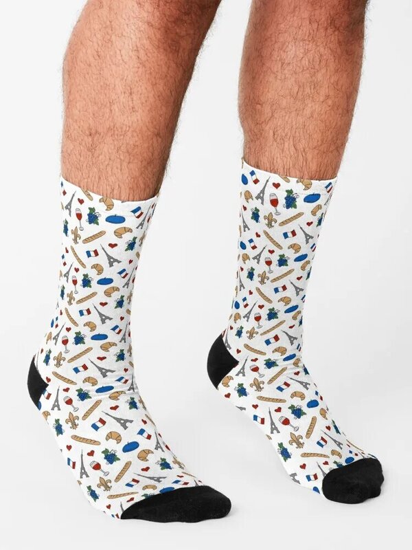 ¡Vive la Francia! Lote de calcetines con patrón para hombre y mujer, botas de senderismo