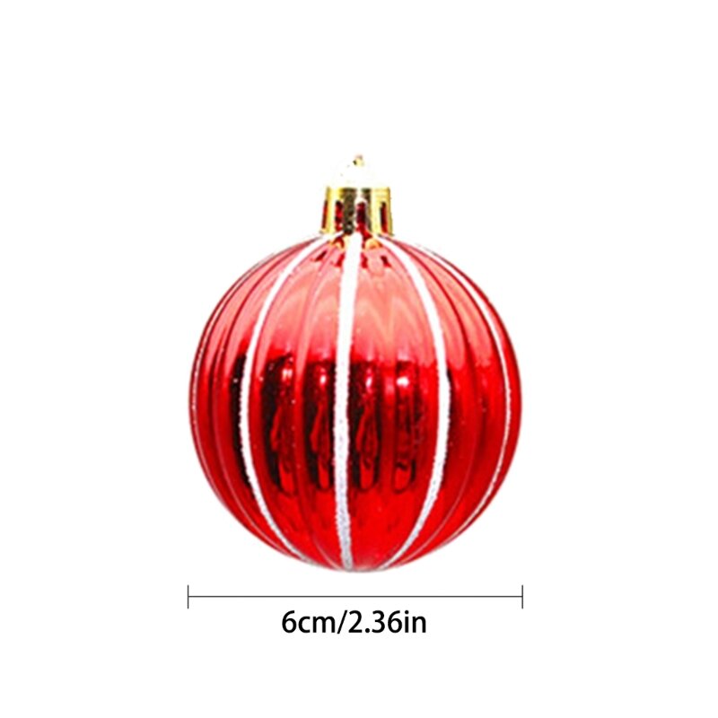 Set 30 palline glitterate festive per albero Natale, set ornamenti da appendere, decorazioni in plastica per palline