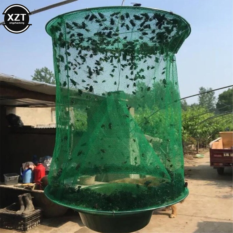 1Pcs Fly Catcher Killer Pest Control Reusable แขวน Fly Trap Flytrap Cage สุทธิกับดัก Garden แขวน Flycatcher สำหรับกลางแจ้ง