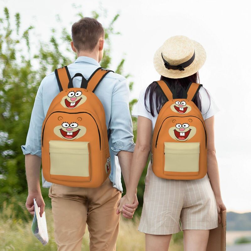 소녀 십대 학생용 만화 다람쥐 배낭 책가방, 귀여운 다람쥐 디자인 가방, 여행용 데이팩