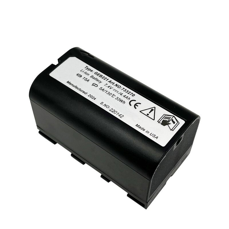 Bateria Li-ion GEB221 para Leica, TS02, TS06, TS09, TPS1200, Estação Total de Levantamento Série ATX1200, 4400mAh, 7.4V, Bateria GPS, 2 peças