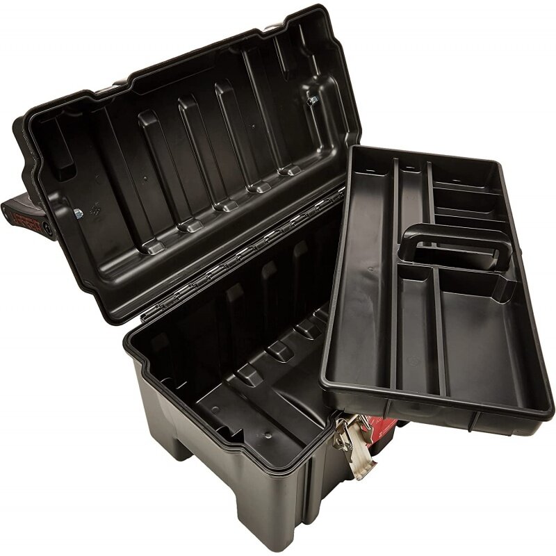 Urrea-caja de herramientas de plástico de servicio pesado, 21 en, con Pestillos metálicos y bandeja de plástico