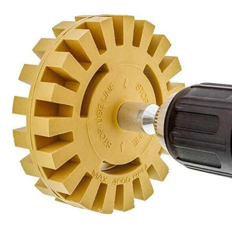 Universal Rubber Eraser Wheel para carro, remover cola, adesivo adesivo, Auto Repair Paint Tool, 4 ", F1P9