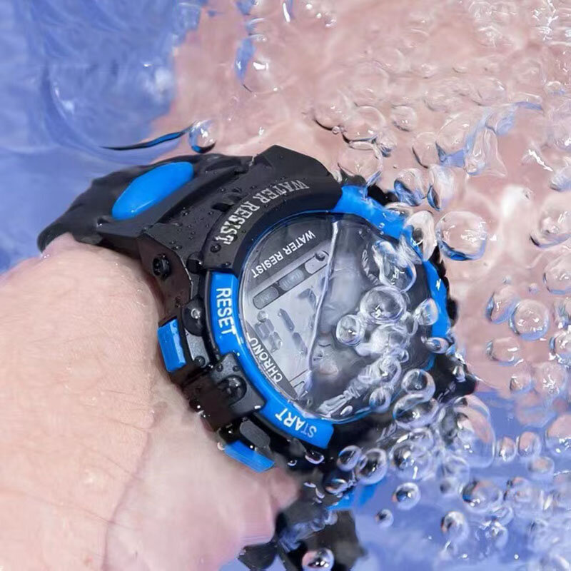 子供腕時計キッズスポーツウォッチシリコーンストラップ防水ledデジタル時計のキッド子供学生ガールボーイ腕時計時計