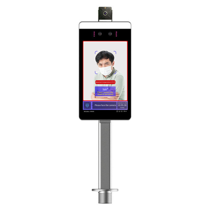8-дюймовый интеллектуальный ИИ-датчик времени для измерения времени и посещаемости, устройство для распознавания лиц, система контроля доступа