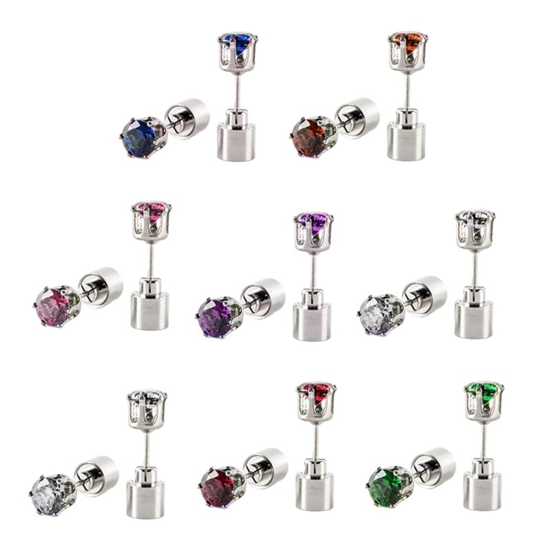 Earring Rhinestones Flashing Charm Ear Jewelry for Bars and Clubs Celebrations F19D