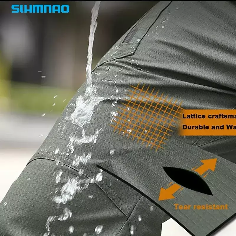 Summer X9 Tactical Pants Men's Slim Fit Elastic Multi Pocket Fishing Pants Outdoor Straight leg Work pants