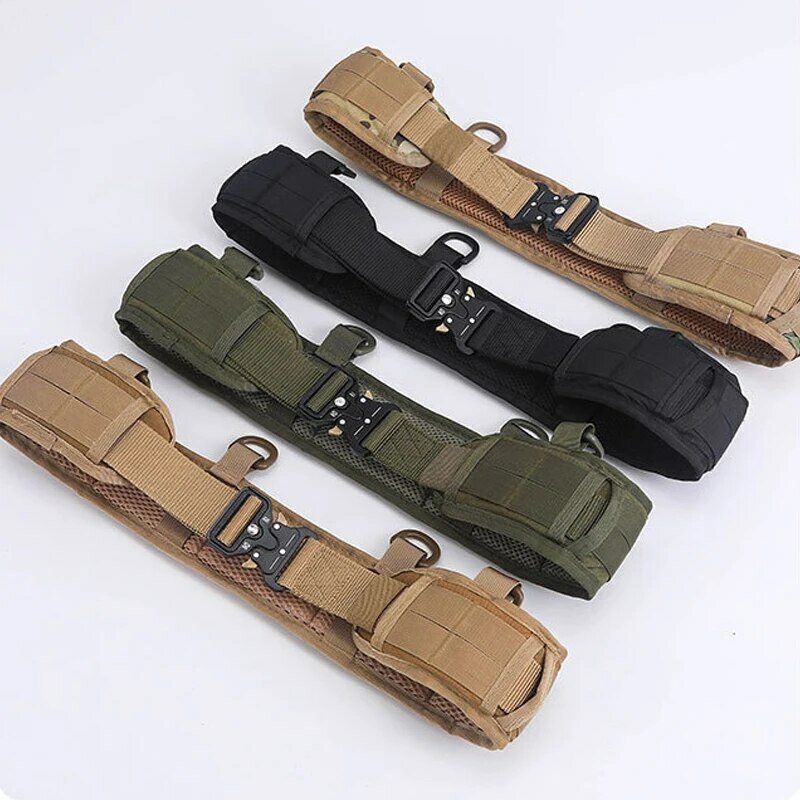 Tactical Battle Belt Set Detachable Military Shooting Training Molle Girdle Hunting Paintball Padded Waist Combatr Army Style Co
