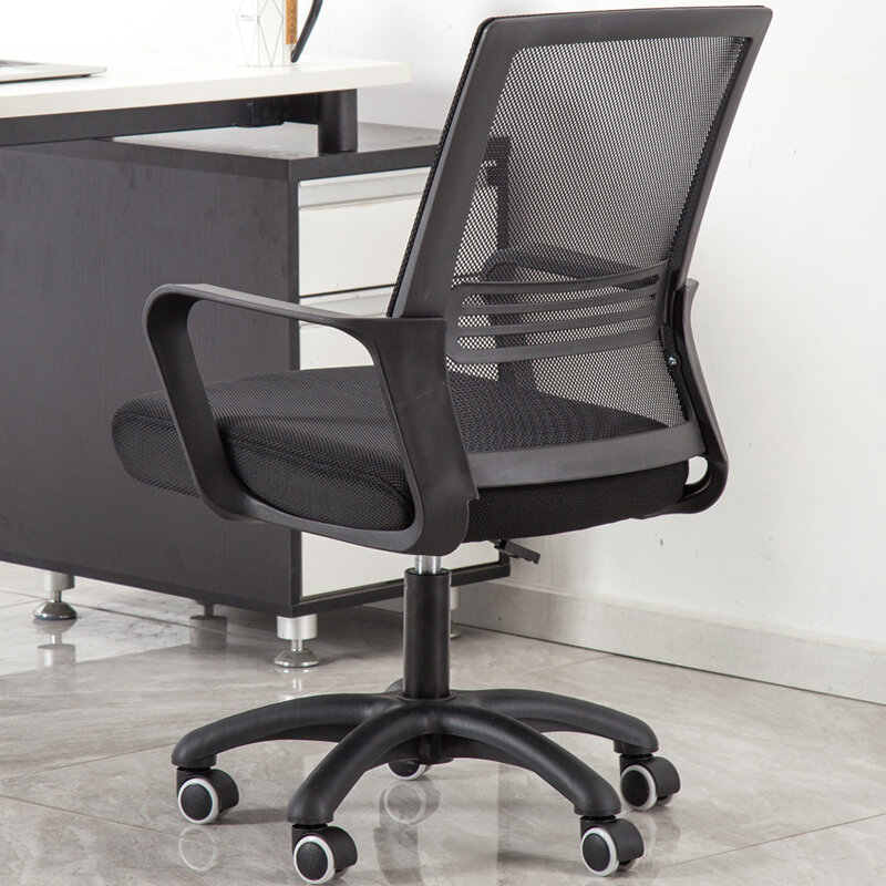 เก้าอี้สำหรับประชุมสีดำสำหรับร้านเสริมสวยเก้าอี้ Comfort สำหรับเรียนหนังสือเก้าอี้สำนักงานแสนสบายรอชั้น OK50YY โต๊ะทำงาน