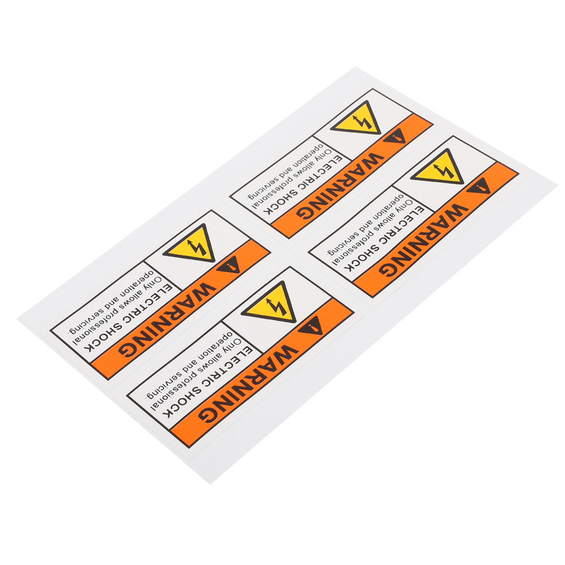 4 pezzi adesivi simbolo di pericolo segnale di avvertimento di pericolo elettrico funzionamento professionale adesivi adeguati