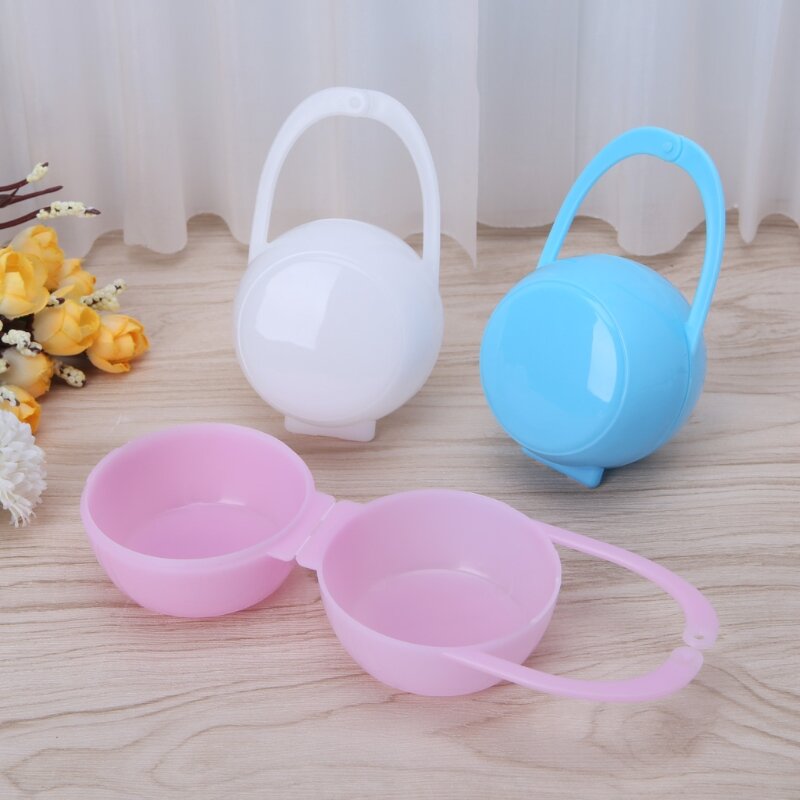 Solid Color Baby Nipple Holder Container Box Keep Pacifier Case Pacifiers and Accessories Storage Box Teat Attachment