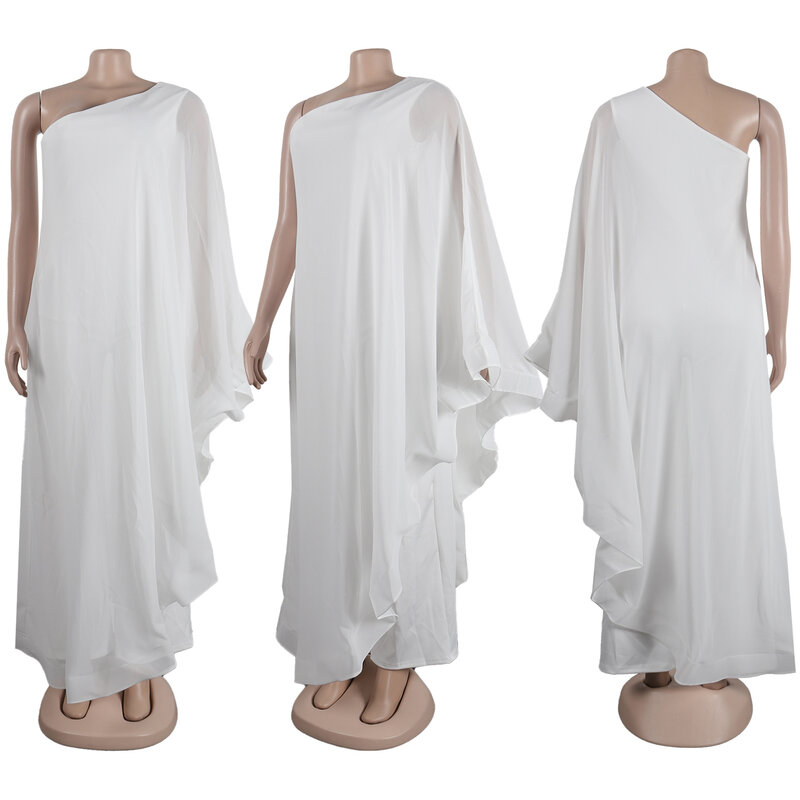 Malha de um ombro feminino macacão elegante, roupa de pano, moda casual, plus size, outono, pano, 2023