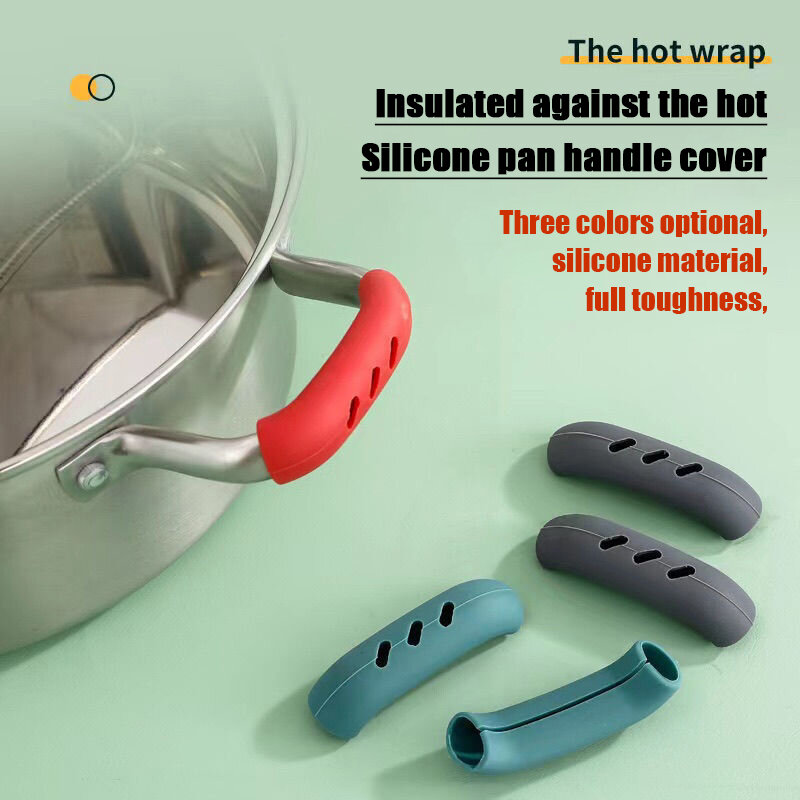 2/4/8 Stuks Siliconen Pan Handvat Cover Warmte Isolatie Covers Pot Oor Clip Antislip Stoomboot braadpan Pan Handvat Houder Keuken Tool