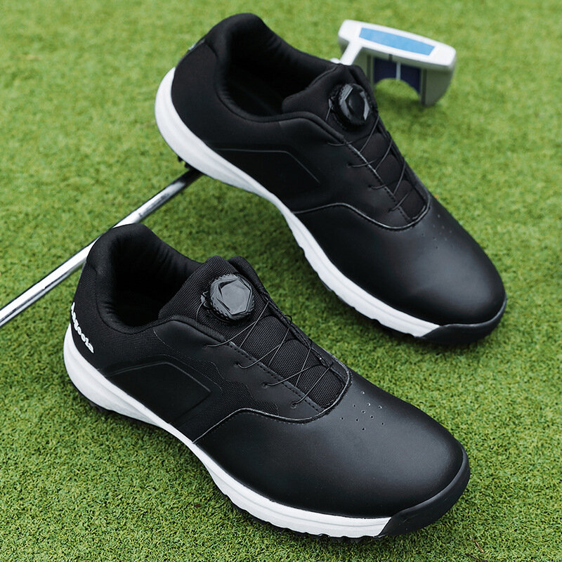 남녀공용 방수 및 편안한 통기성 스포츠 골프 신발, 트렌디 네일 단추, 신상