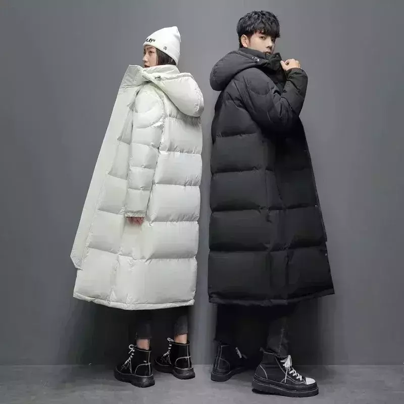Chaqueta de plumón de pato para hombre y mujer, abrigo largo y ligero de 20 °C, ropa de calle para invierno