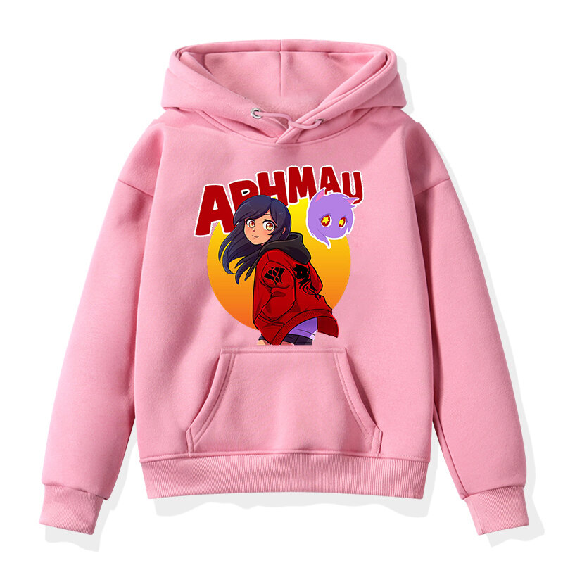 Aphmau Graphic Hoodie Kids Long Sleeve Coat Baby Girls Cartoon Hoody Sweatshirt Boys Casual Pullover Tops Clothes Autumn Outwear