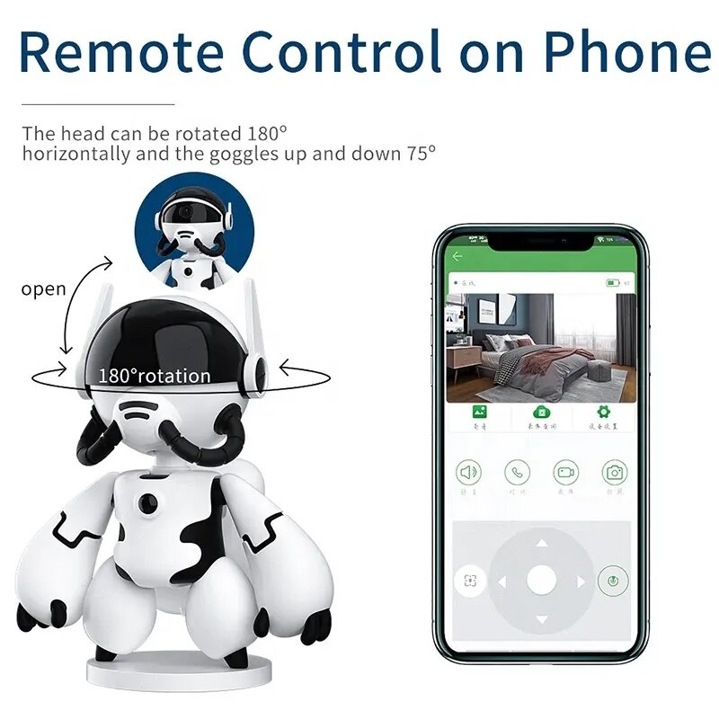 Roboter Home Camcorder verfolgt automatisch drahtlose Innen kamera HD Voice Smart Video Kamera Zwei-Wege-Gegensprechanlage Haushalts sicherheit