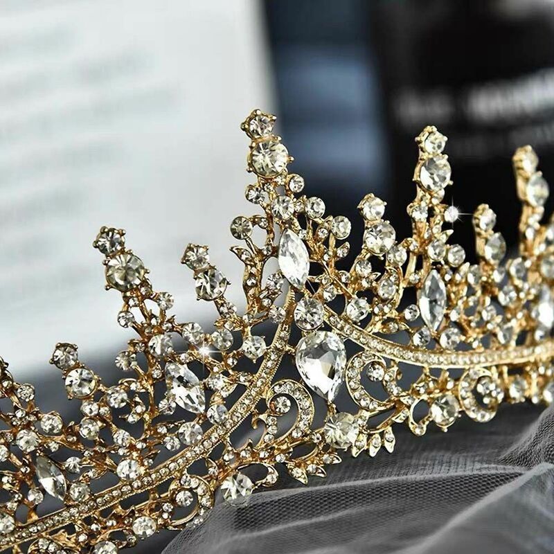 Женская корона с кристаллами, свадебная тиара в Корейском стиле