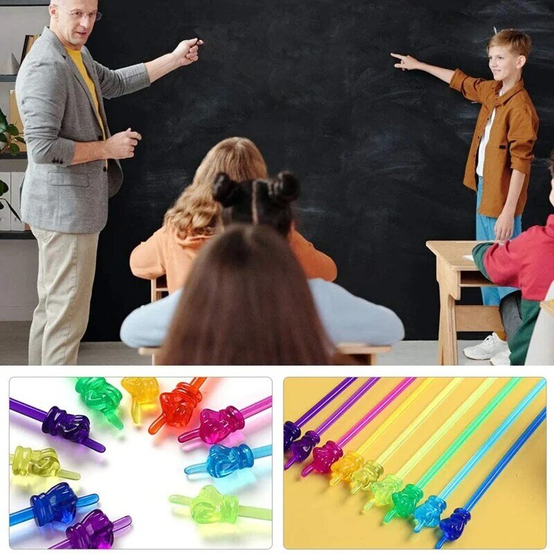 Mini punteros de mano de resina, 10 piezas, puntero de dedo para presentación, ayuda en el aula, enseñanza de la primera infancia