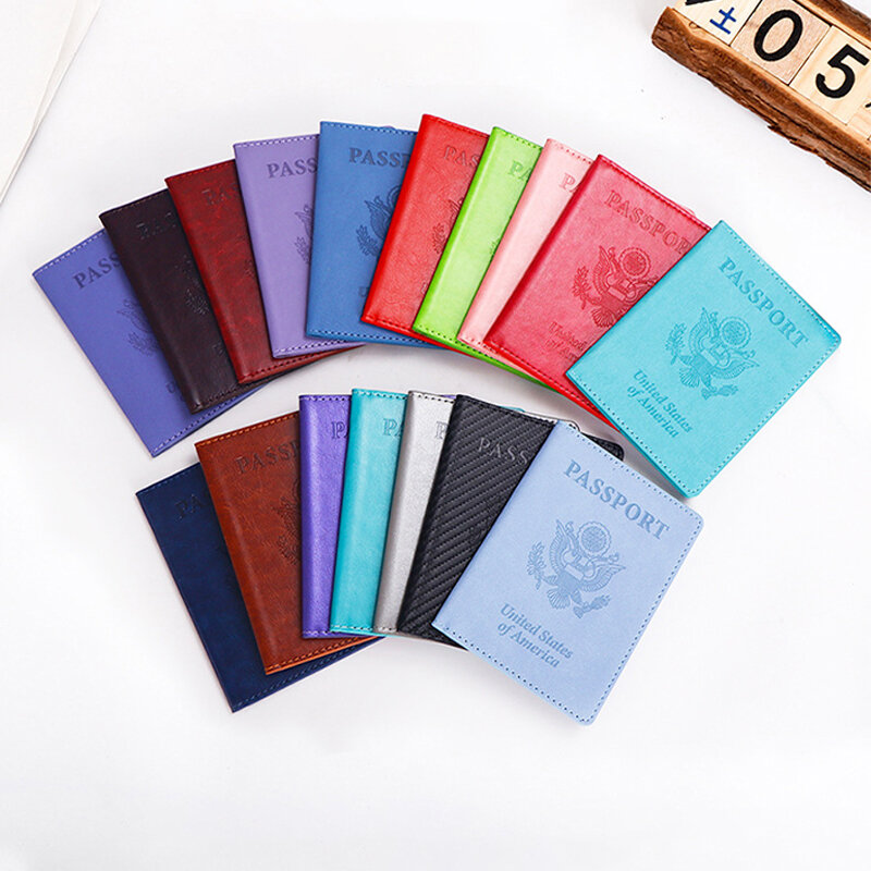 1PC Passport Cover Slim Travel Passport Holder Wallet Gift PU Leather Card Case Cover Unisex
