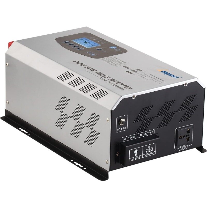 Ampinvt 3000W peak 9000W pure sine wave inverter with battery AC charger, supports sealed gel AGM flooded lithium battery