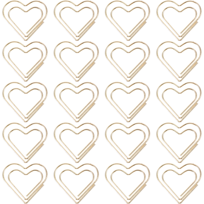 50 pezzi decorazioni per matrimoni regali per bambini graffette a forma di cuore simpatiche graffette Decorative con segnalibro in metallo per bambini