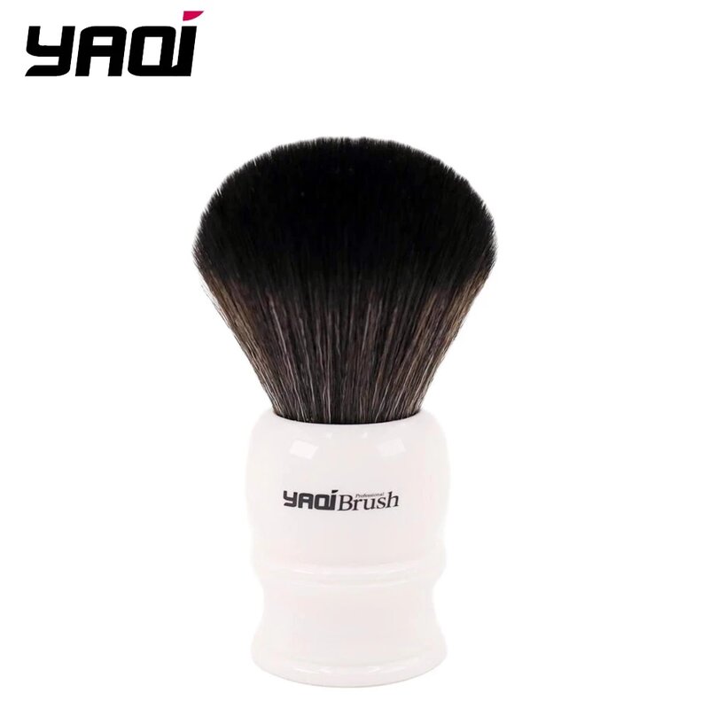 YAQI 30 مللي متر حجم عقدة مقبض أبيض أسود الاصطناعية الشعر الحلاقة فرشاة