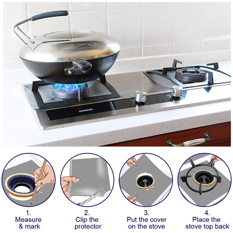 Stovetop Burner Covers For Gas Stoves Liner Clean Mat Gas Stove Protector Washable Gas Stovetop Kitchen Utensils Cooker Cover
