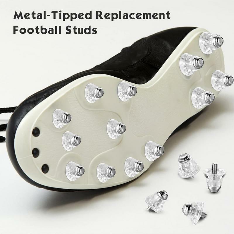 Futebol Cleat Substituição Spikes Set Com Cabeça De Metal, Futebol Studs Substituição, Rugby Shoes, 12 Pcs