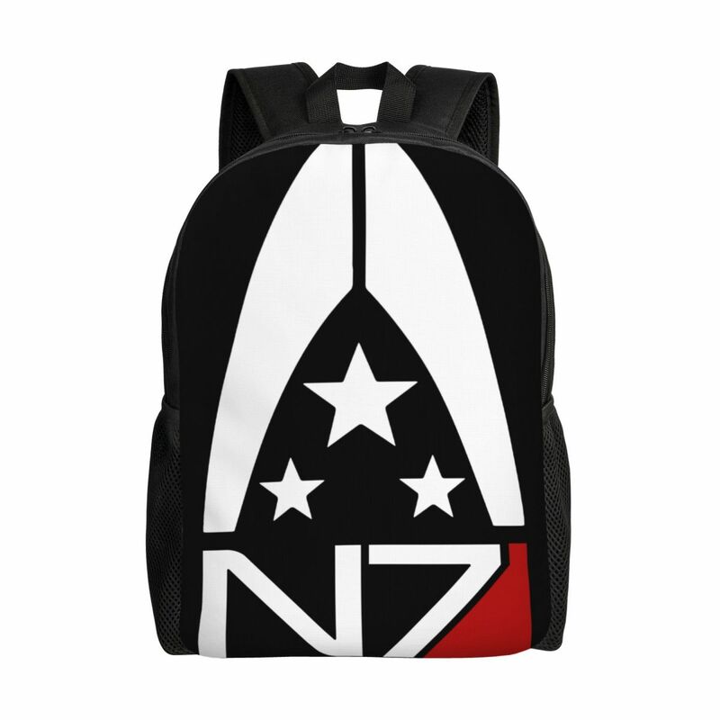 Mochila con logotipo personalizado de Mass Effect Alliance N7 para hombres y mujeres, bolsa de libros de moda para mochilas escolares universitarias