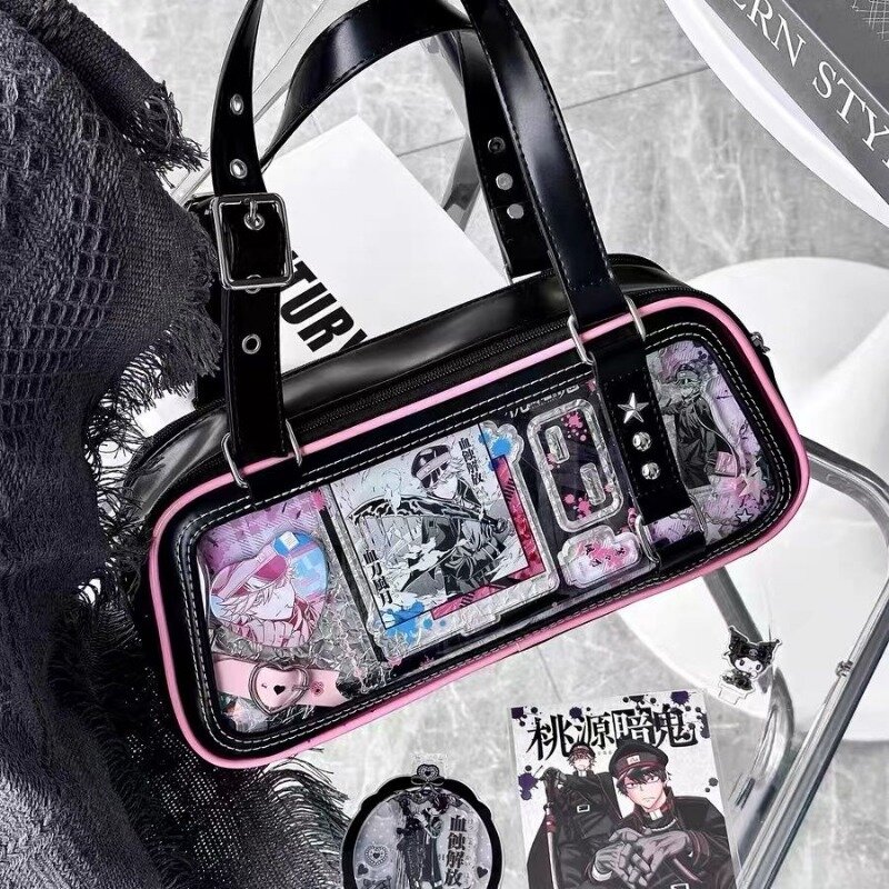 กระเป๋าแฟชั่นสำหรับผู้หญิงสไตล์ฮาราจูกุ Y2K Haex ชุดยูนิฟอร์ม2024โลลิต้า JK กระเป๋าสะพายไหล่พาดลำตัววัฒนธรรมส่วนย่อยแบบ DIY