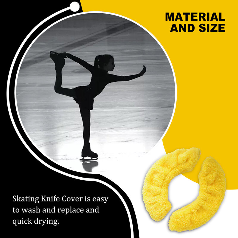 Skating Knife Cover Long Villus Injury prevention Microfiber Fabric Wear-resistant Skates Quick Drying Sheath Light Pink M