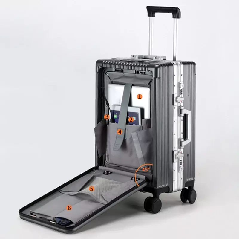 Business Front Opening Luggage Box Multifunctional Trolley Box Male 28 Inch Boarding Case Female High Capacity Travel Package