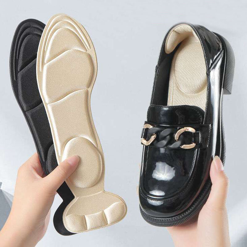 Plantillas de espuma viscoelástica para zapatos, almohadillas protectoras transpirables antideslizantes para talón alto, 2 unidades