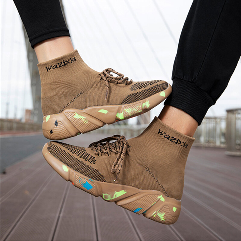 New Women Fashion Sneakers Unisex Sock Boots Shoes Ladies Casual Loafers Student Sports Shoes Woman Men Shoes Plus Size Boots