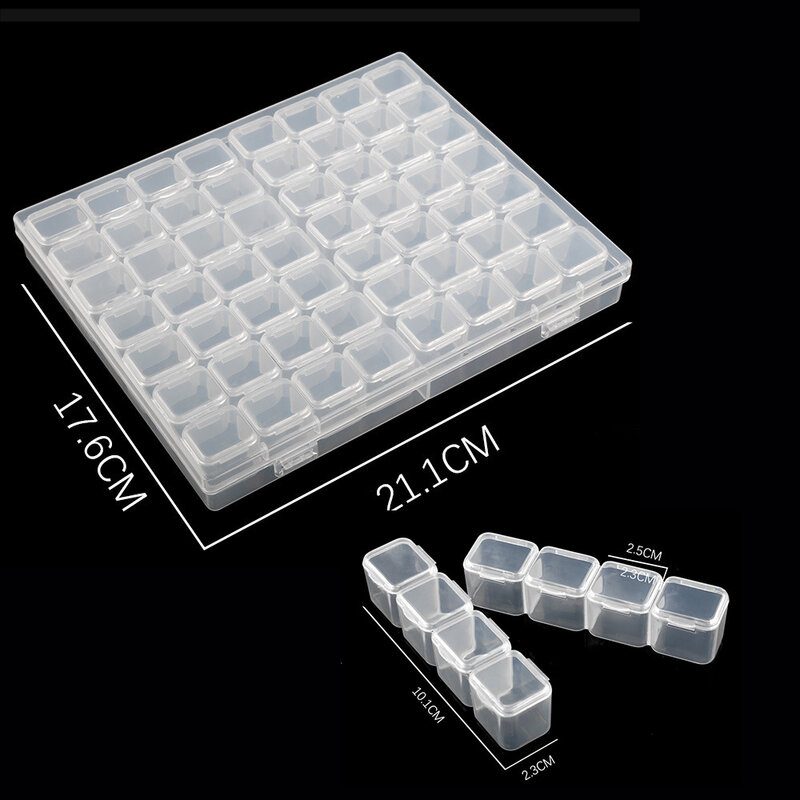56 Grids Plastic Diamond Painting Boxes Organizer Bead Storage Box for beads