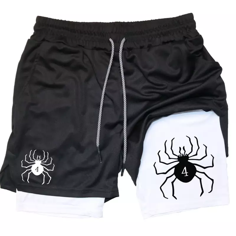 Anime Hunter x Hunter Gym Shorts for Men Breathable Spider Performance Shorts Summer Sports Fitness Workout Jogging Short Pants