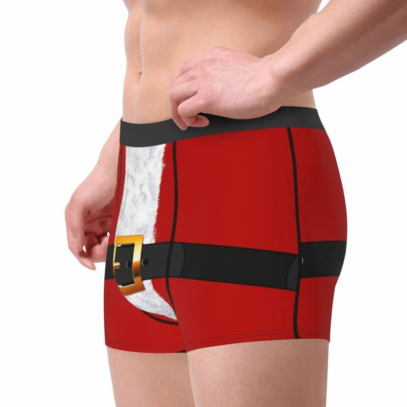Santa claus terno instrução cuecas breathbale calcinha masculina cueca impressão shorts boxer briefs