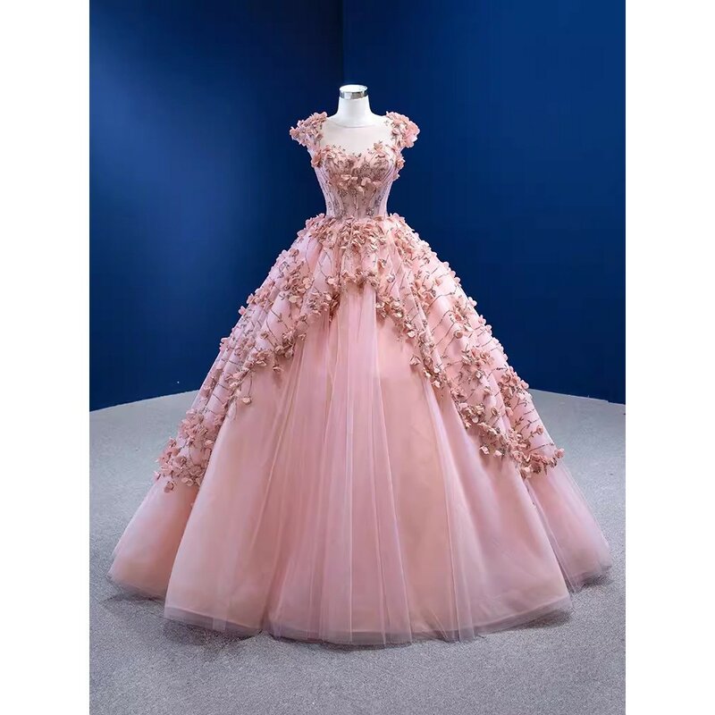 Новинка 2024 платья Эшли Глория Quinceanera платья милое цветочное строгое платье классическое бальное платье цветное под заказ
