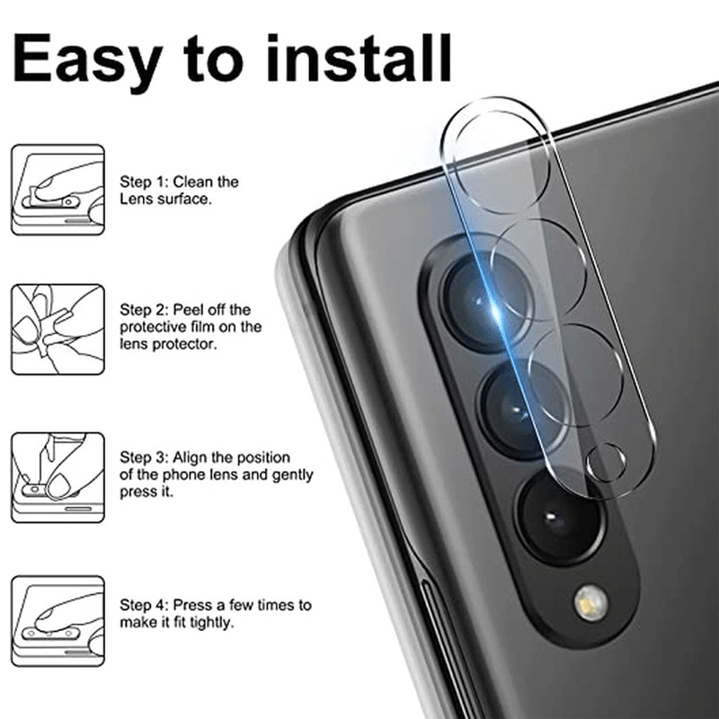 3-1 szt. Osłona na obiektyw ze szkła hartowanego do samsunga Galaxy Z składana 4 Z klapką 4 Z klapką na ekran do telefonu Z klapką 4 Z klapką 4