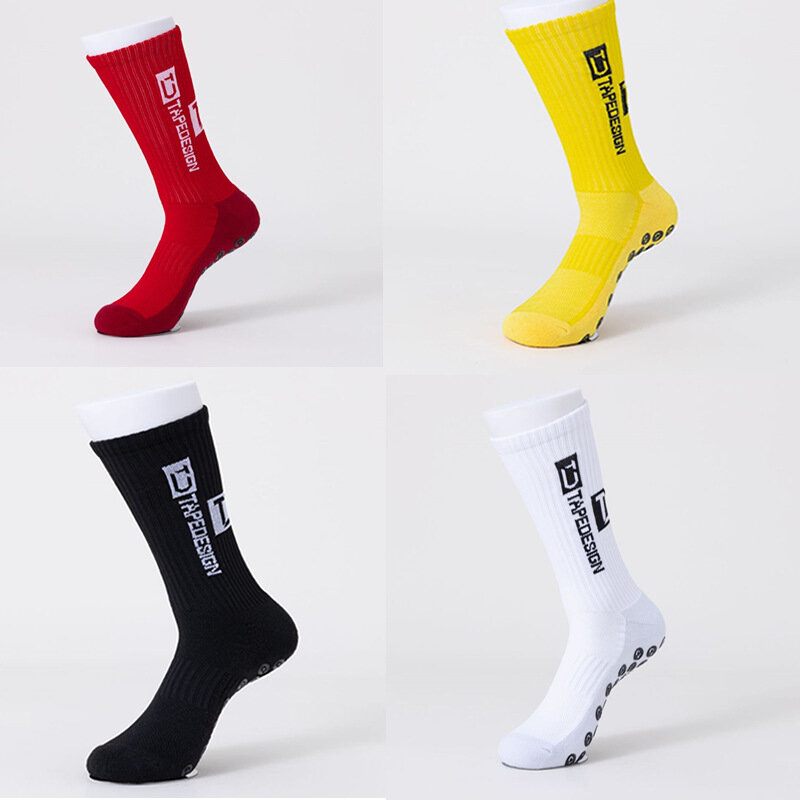 Мужские новые носки футбольные женские спортивные уличные беговые велосипедные носки Calcetines противоскользящие утолщенные Дышащие футбольные носки