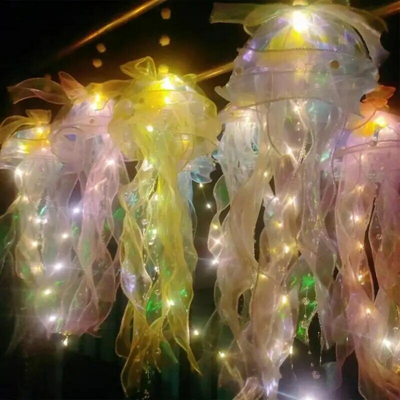 Jellyfish Lantern Decoration Ocean Jellyfish Lights Colorful Jelly Fish Lamps Jelly-Fish Shape Light Decors For Room Decoration