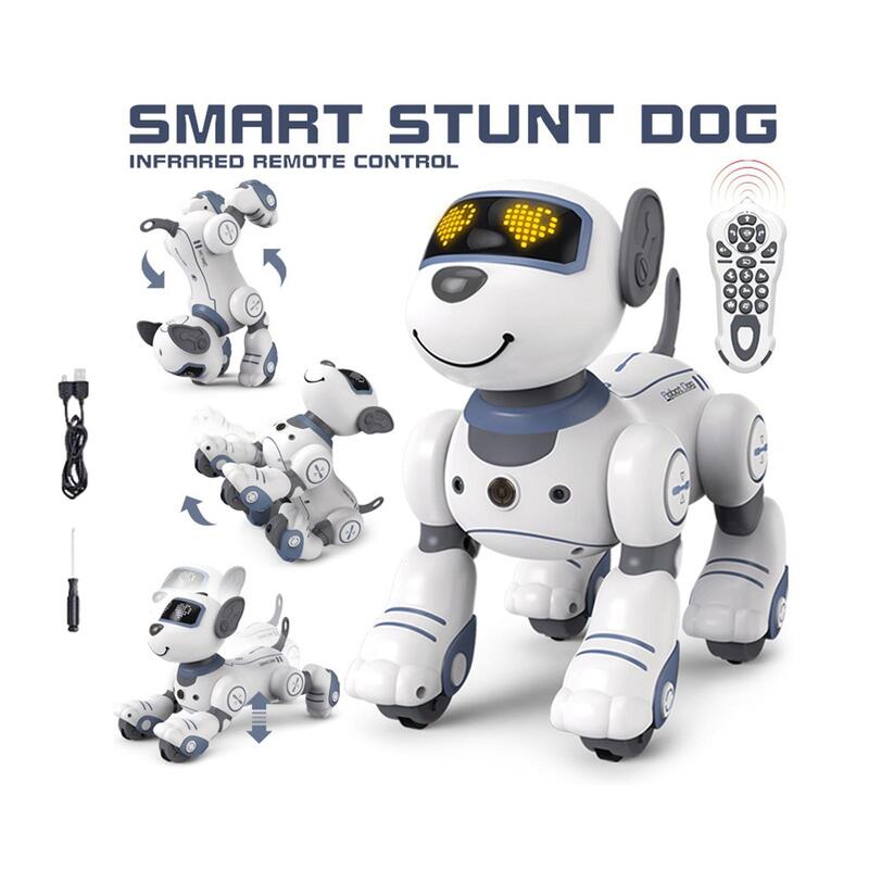 스마트 사랑스러운 무선 원격 제어 로봇 강아지 장난감, 어린이 아기 유아용 대화형 놀이 로봇 애완 동물