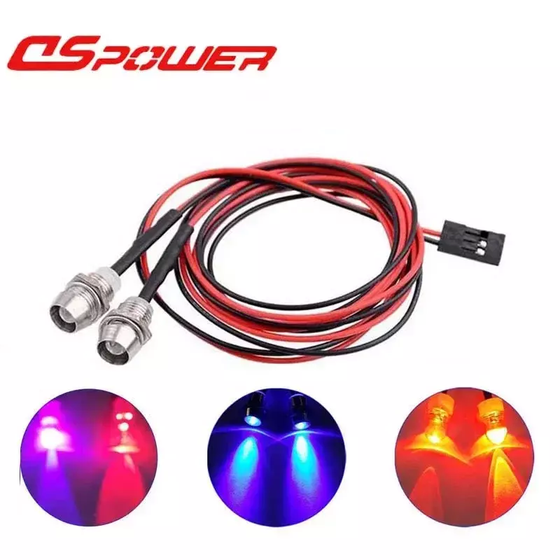 3Mm 5Mm 8Mm Rc Auto Lamp Universele Led Verlichting Voor 1/8 1/10 1/12 1/24 Axiale Scx10 Traxxas Trx4 Hsp Redcat Tamiya Crawler Truck