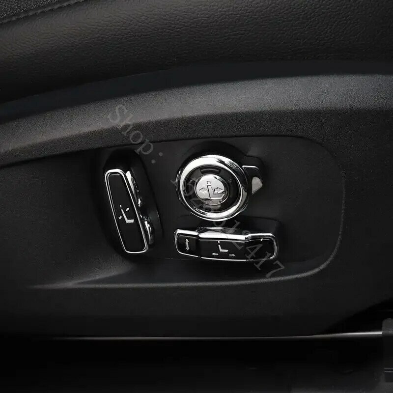 Для Range Rover Velar Evoque Defender 110 ABS кнопка регулировки интерьера сиденья наклеена с кнопкой регулировки сиденья чехол с блестками