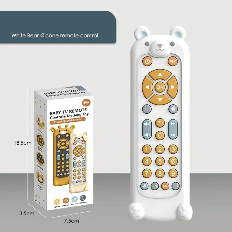 Infant simulation remote control Children's TV remote control puzzle music learning early education baby toy gift For Newborn