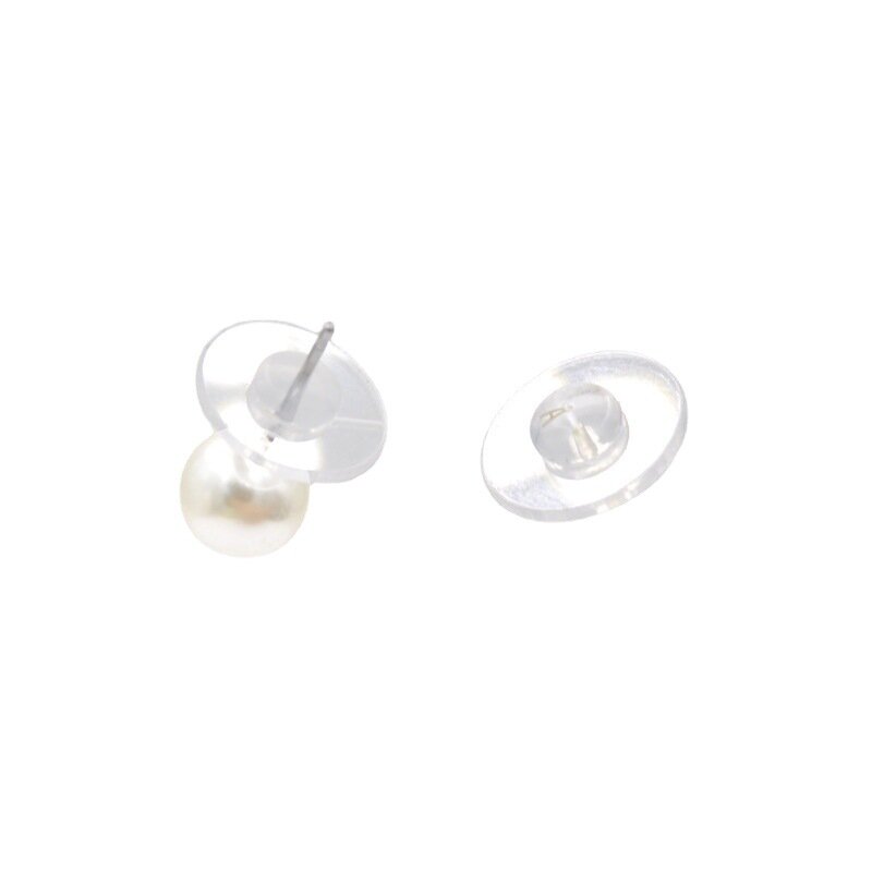 10-20 pçs orelha voltar rolhas silicone redondo plugue da orelha tampões bloqueados brinco mangas para fazer jóias diy acessórios