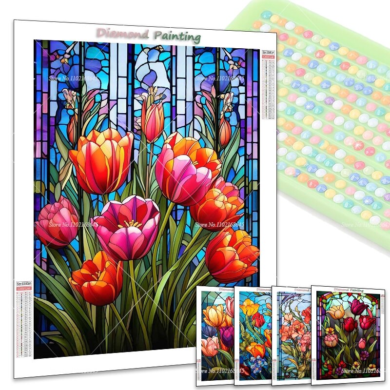 DIY 5D diament obraz kwiatowy Serie tulipan Rose kwitnie pełne wiertło obrazek z kryształów górskich mozaika dekoracja sypialni salonu